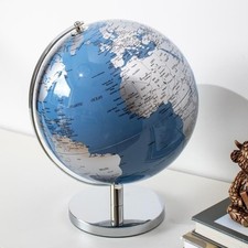25cm World Globe Blue Rotating Atlas English Map Home Office School Gift