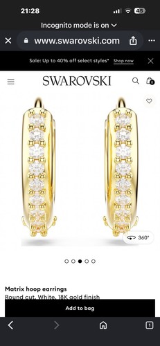 Swarovski matrix hoop earrings - swarovski,