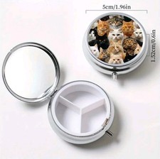 Cat pill box medicine Trinket