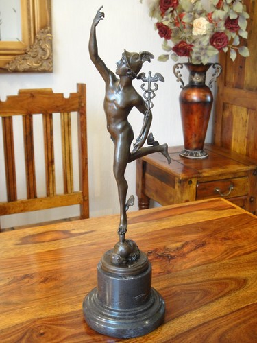Hermes statue bronze marble - hermes,