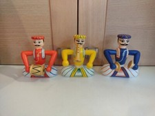 Ashwin & Pragnya Wooden Cultures 3 Indian Figures Playing Instruments Figurines