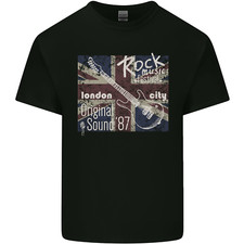 London Rock Gig Retro Guitar Flyer Mens Light Cotton T-Shirt