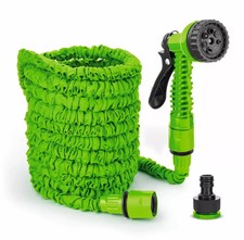 Expandable Garden Hose Pipe Anti Kink With 7 Function Water Spray Gun Magic Hose