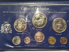 1980 Barbados 8 Coin Set of