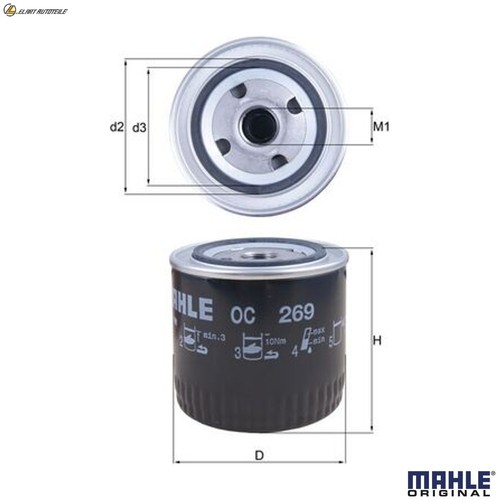 Oil filter 269 for rover - oc,