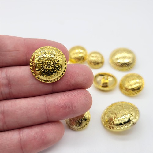 Decorative metal shank button - metal,