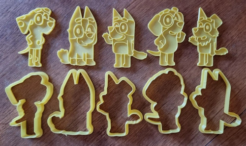 Bluey cookie cutters - bluey,
