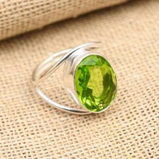 Peridot Gemstone Ring Solid