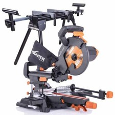 Evolution R210SMS+ 210mm Sliding Mitre Saw & Stand