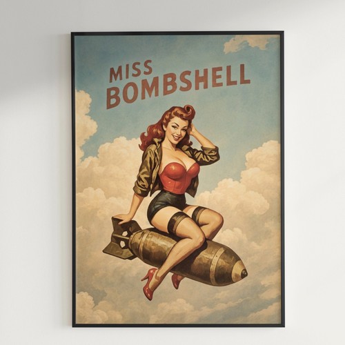 Miss bombshell retro - pin, up