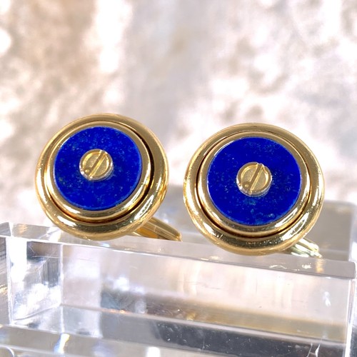 Vintage dunhill cufflinks blue - dunhill,