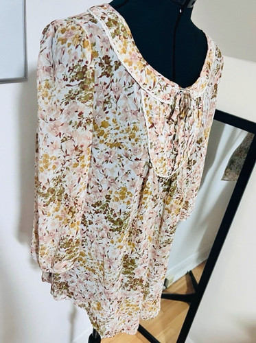 Sophie gray floral - sophie, blouse
