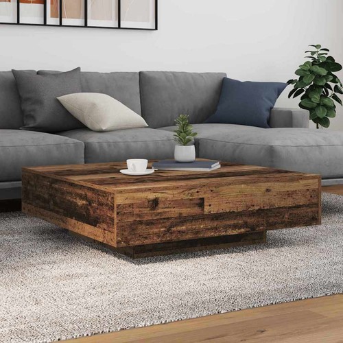 Coffee table with led lights - coffee,