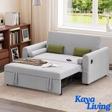 2 Seater Sofa Bed Convertible Pull Out Sofa Bed with Adjustable Backrest