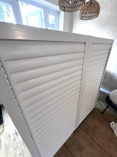 Faux wood shutters window - faux,