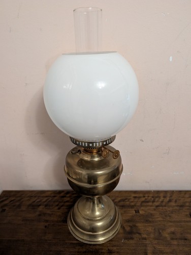 Vintage brass oil lamp - vintage, duplex