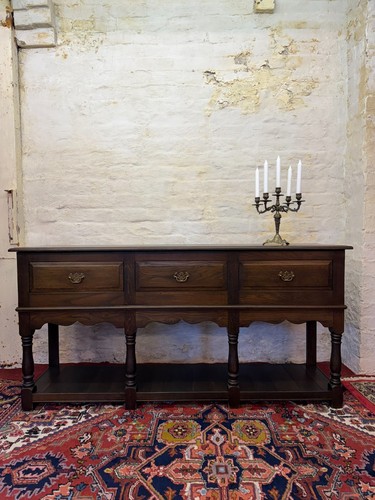 Quality oak three drawer - three,