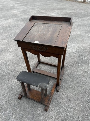Old antique school desk with - antique,