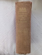 Very Rare Post Office Edinburgh & Leith Directory 1917-1918 Social Local History