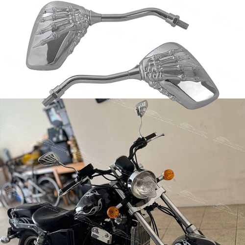 Motorcycle chrome skull hand - motorcycle,