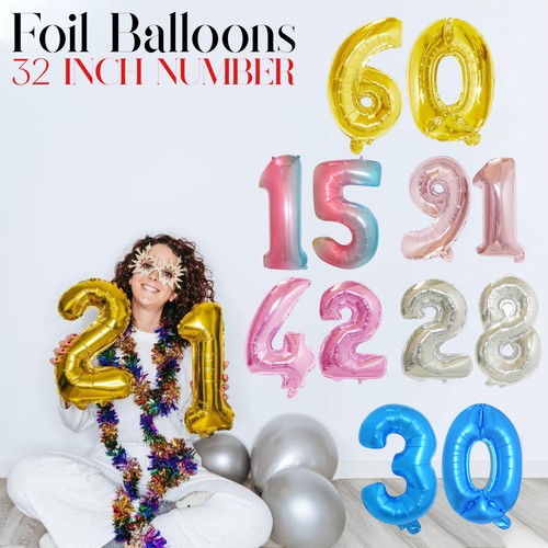 Foil number balloons large - balloons,