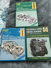 Selection Haynes Vintage Car Manuals VW Polo Fiat Panda Vauxhall Opel 1980’s