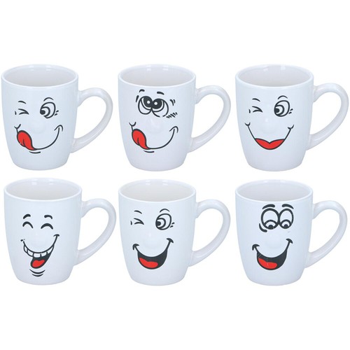 6pcs smiley face tea coffee - 6pcs,