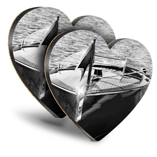 Heart mdf coasters bw - heart,