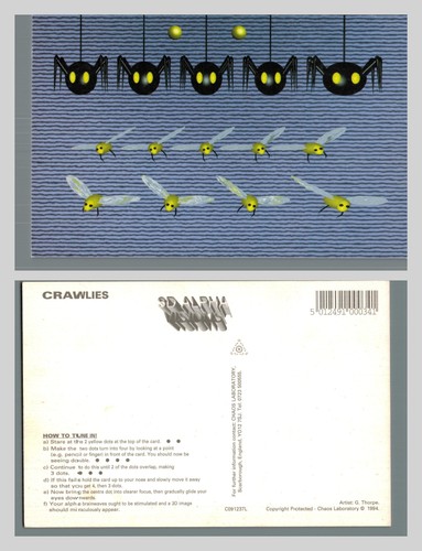 Postcard 3d stereogram - postcard,