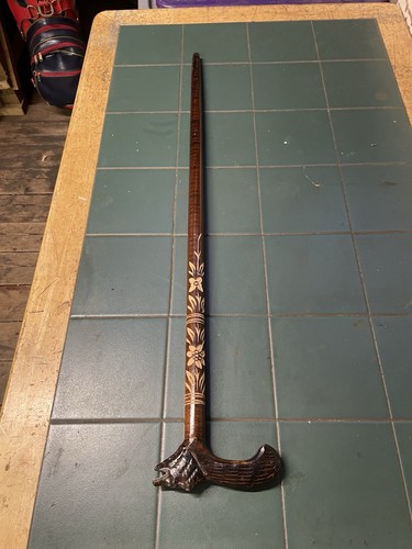 Antique walking stick black - walking,