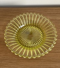Vaseline Glass Plate, Uranium Glass 
