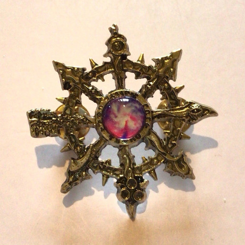 Gold tone chaos eye terror - gold,