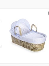 CLAIR DE LUNEStars & Stripes Palm Moses Basket - Blue