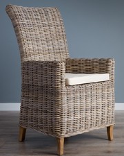 Latifa Natural Wicker Indoor & Outdoor Conservatory/Patio/Dining Armchair