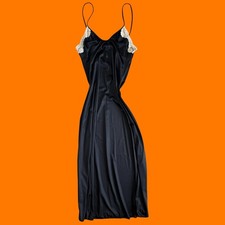80's vintage black nylon lace