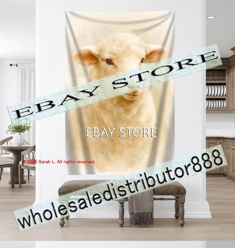 Soft sheep tapestry peaceful