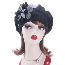Women Wool Bow Loretta Beret