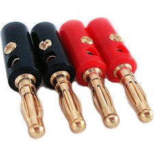 4 x Banana Plug 4mm Gold