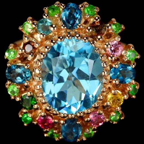 Genuine swiss blue topaz - blue,