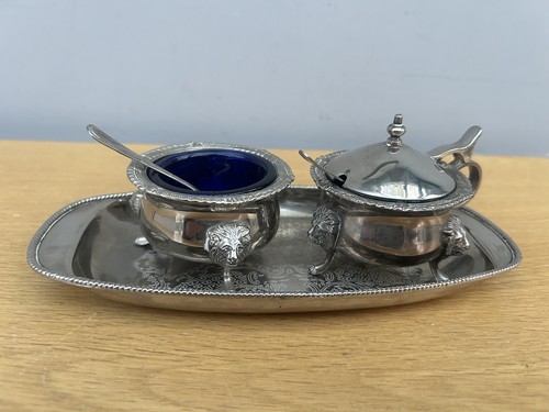 Vintage silver plated cobalt - silver,