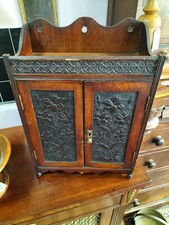 ANTIQUE CARVED OAK SMOKERS