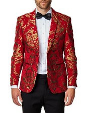 Mens Gold Brocade Paisley