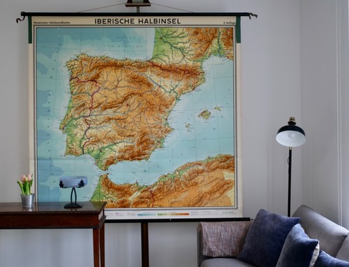 Vintage wall map - wall, school