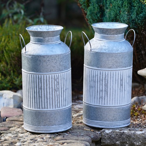 Set galvanised milk - 2, churn