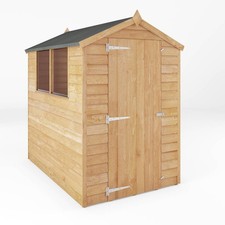 6x4 WOODEN GARDEN SHEDS SINGLE DOOR APEX SHED STORAGE WINDOW 6ft x 4ft WOODSTORE