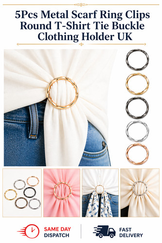 5pcs metal scarf ring clips - ring,