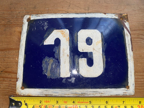 Old blue french house number - house,