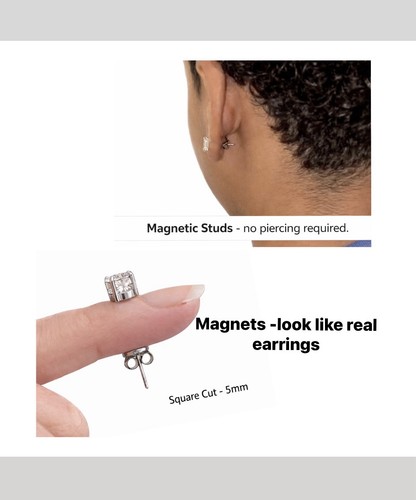 Magnetic earrings realistic - -,