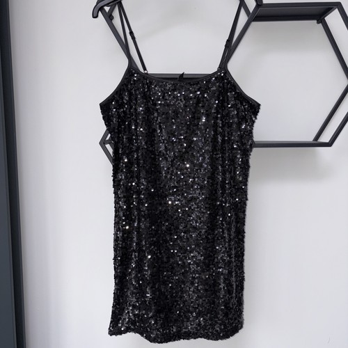 Black sequin party dress - h&m,