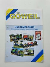 GOWEIL UNI-COMBI G5040 ROUND BALE WRAPPER SALES BROCHURE 